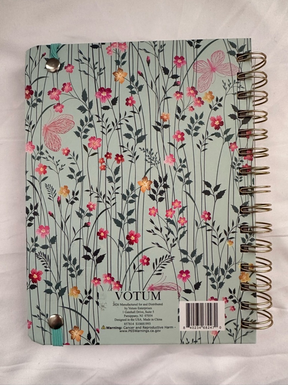 Floral Spiral “Just Bloom” Notebook Set with Pen & Sticky Notes - Picture 2 of 8